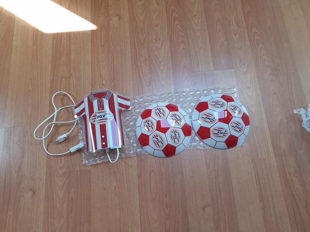 PSV Lampen Set: 1x Wandlamp, 2x Plafondlamp - Goede Staat, Huis en Inrichting, Ophalen of Verzenden, Gebruikt, Glas, PSV