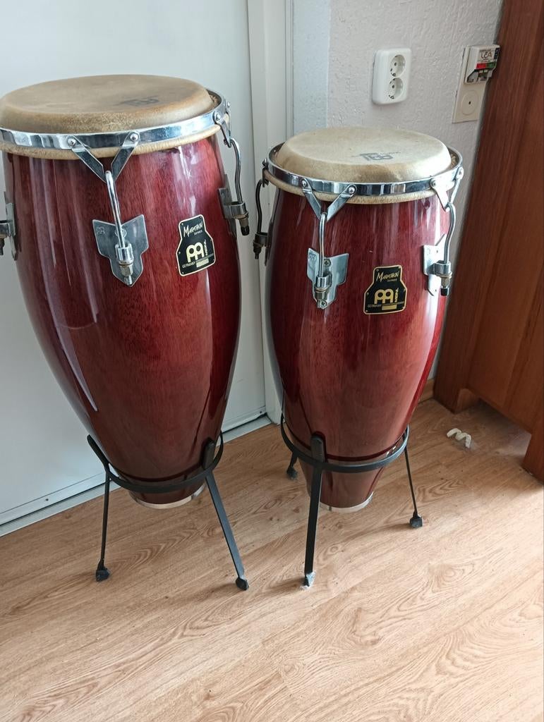 Set Meinl Conga's met standaard in goede staat, Muziek en Instrumenten, Percussie, Gebruikt, Ophalen of Verzenden