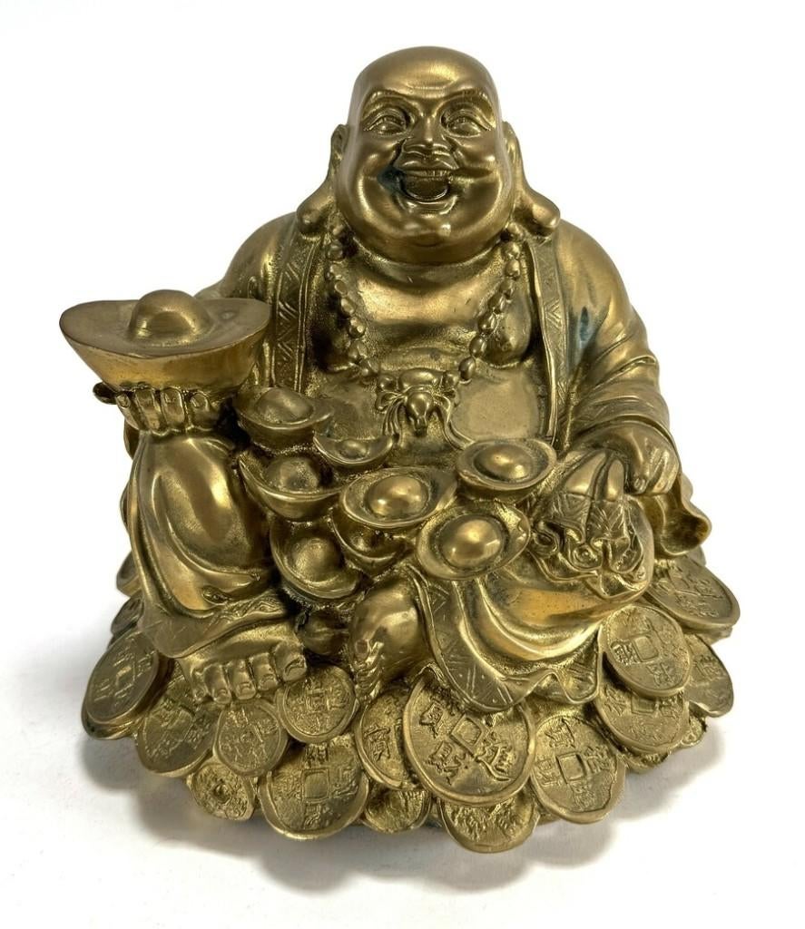 1405. Messing beeldje, Budai – China, tweede helft 20e eeuw, Ophalen of Verzenden