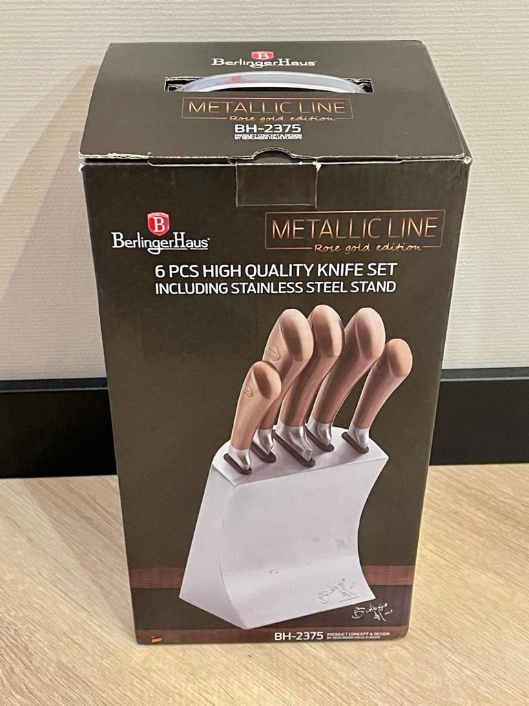 Berlinger Haus Messenset 6-delig - RVS - Rose Goud, Overige typen, Nieuw, Ophalen of Verzenden, Roze