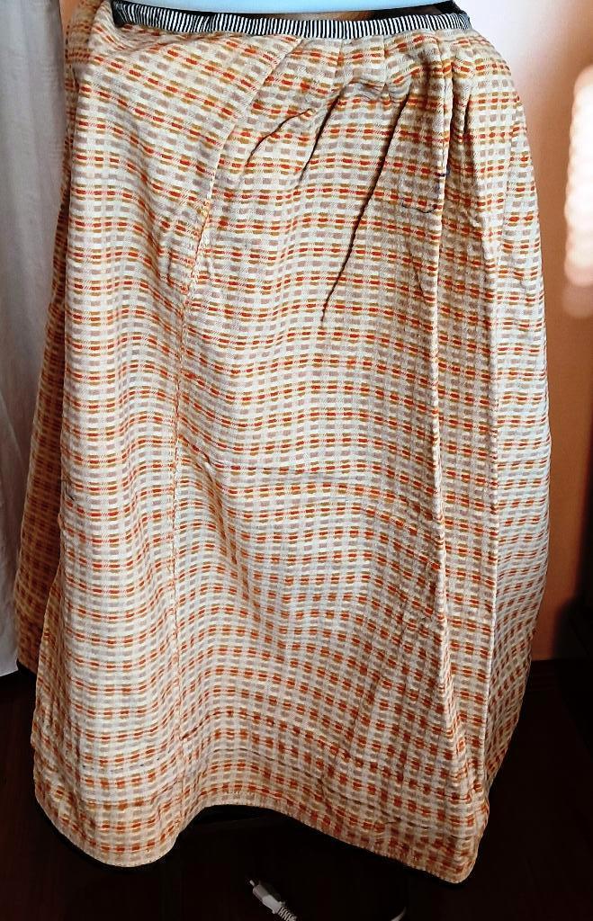 Zeeland Walcheren klederdracht oude gele schort rok 75 cm, Ophalen of Verzenden, Dames