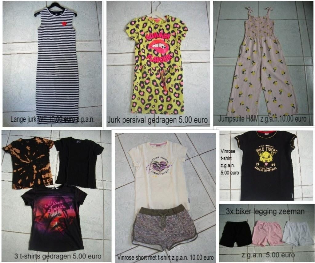 Verschillende zomer meisjeskleding maat 146, Ophalen of Verzenden, Gebruikt, Meisje, Overige typen