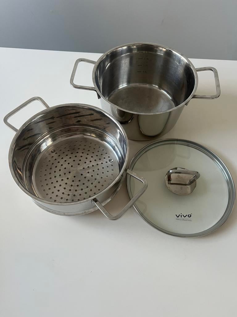 Vivo Villeroy & Boch stoompan 2.5L, Ophalen of Verzenden, Zo goed als nieuw
