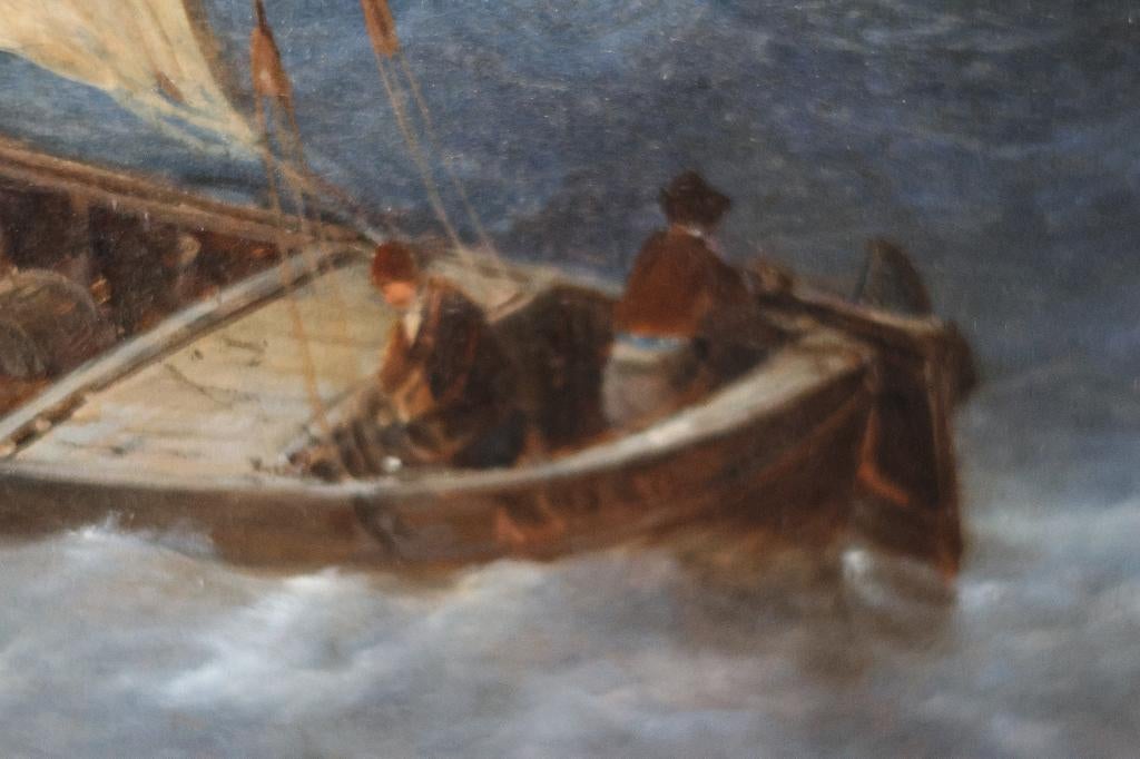 Antonie Waldorp 1803-1866, schilderij maritiem zeezicht, Antiek en Kunst, Kunst | Schilderijen | Klassiek, Ophalen