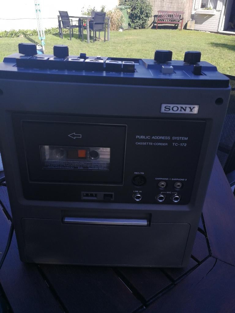 Sony TC-172 uit 1977 in nieuwstaat, Audio, Tv en Foto, Cassettedecks, Ophalen of Verzenden, Enkel, Sony, Tape counter