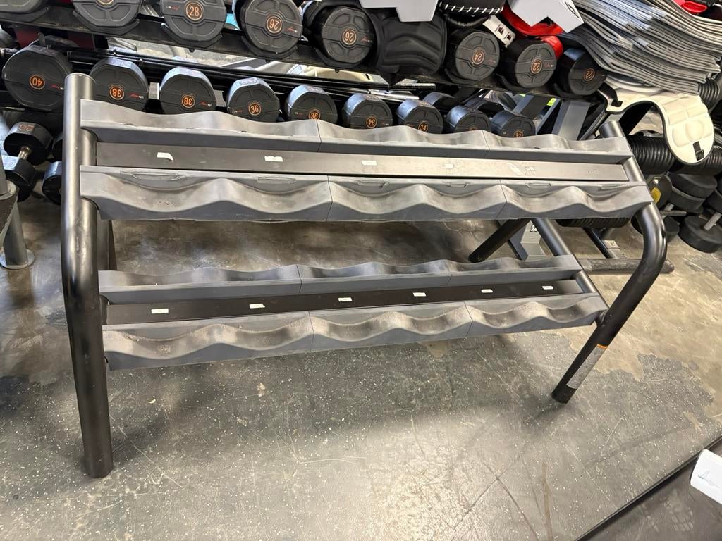 Technogym zwarte dumbbell rek rekken ( evt 4 stuks ), Dumbbell, Ophalen, Evt 4 x, Dumbbell rek