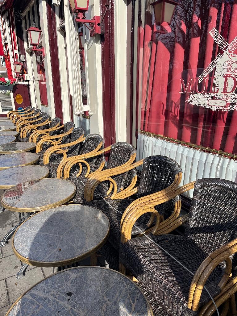 Horeca terrasstoelen, Ophalen, Gebruikt, Hout, Stapelbaar