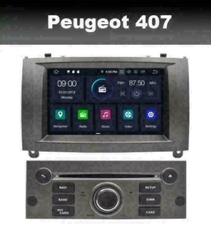 Peugeot 407 navigatie radio android 10 wifi dab+ carkit usb, Ophalen of Verzenden, Nieuw