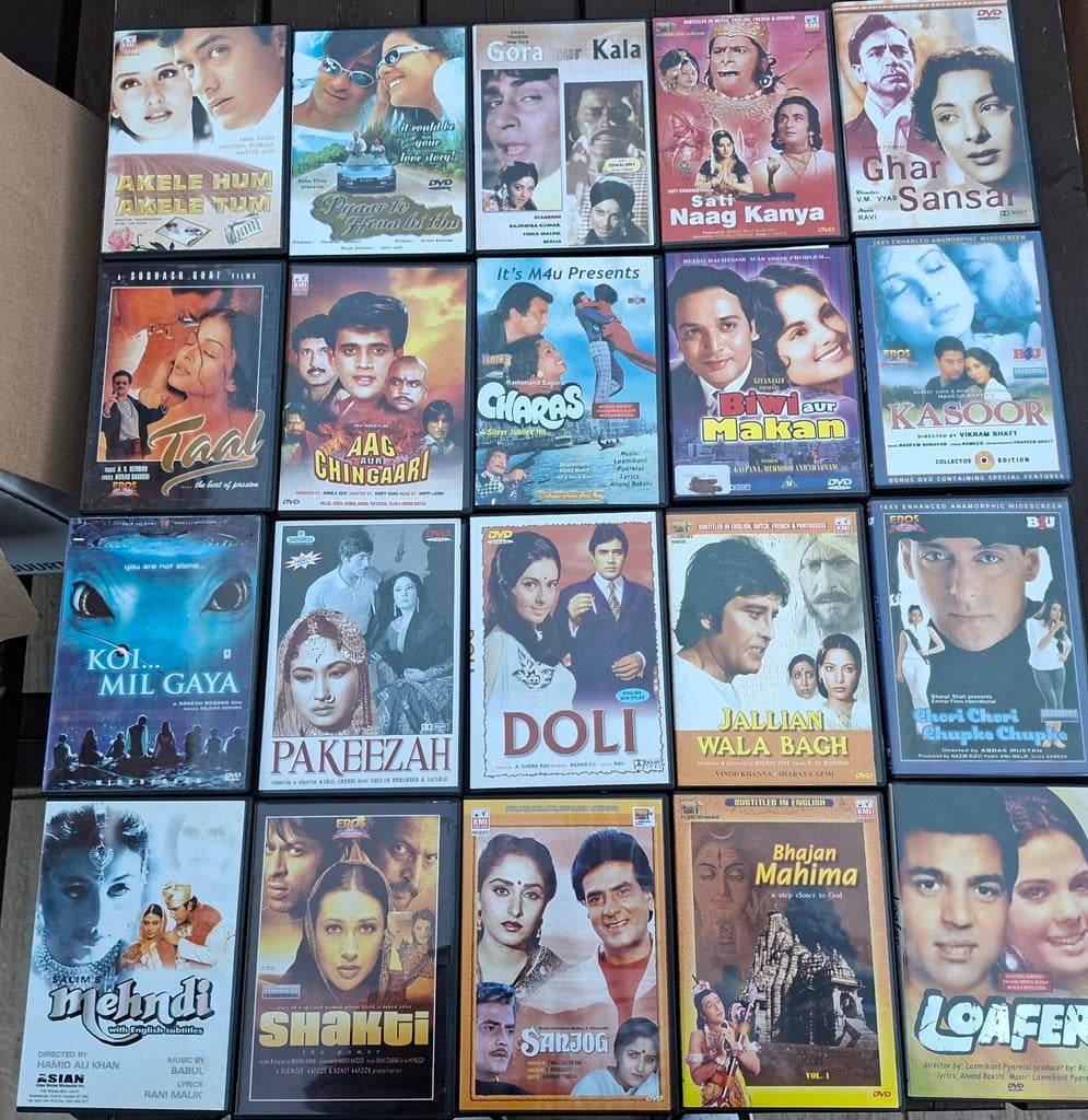 294 Bollywood films op DVD, Cd's en Dvd's, Vanaf 16 jaar, Ophalen of Verzenden, Zo goed als nieuw