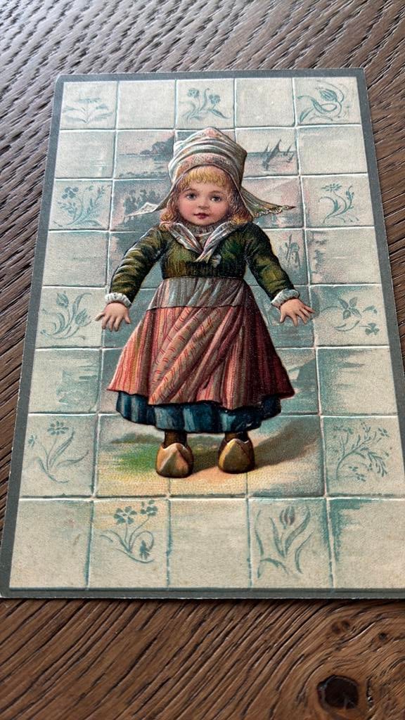 Prachtige  reliefkaart. Boerinnetje voor  tegeltableau., Ophalen of Verzenden, Ongelopen, Sterren en Beroemdheden