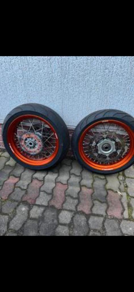 KTM 690 SMCR Velgenset - Oranje Supermoto Wielen, Ophalen of Verzenden, Gebruikt
