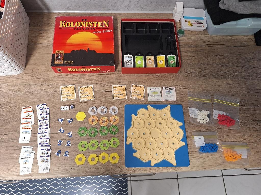 Kolonisten van Catan mini bordspel reis editie uit 2002, Ophalen of Verzenden, Gebruikt