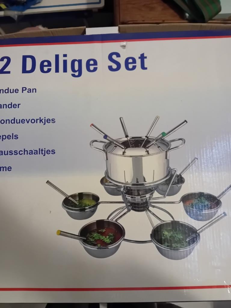 Voor 6 personen luxe gourmetstel, Ophalen of Verzenden, Nieuw, Brander, Fondueset