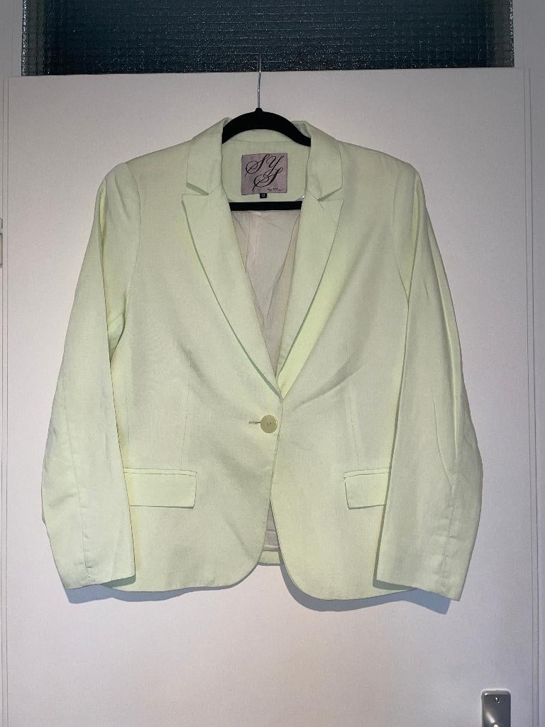 Steps dames mint limoen groene blazer colbert jack mt 42, Maat 42/44 (L), Ophalen of Verzenden, Zo goed als nieuw, Steps
