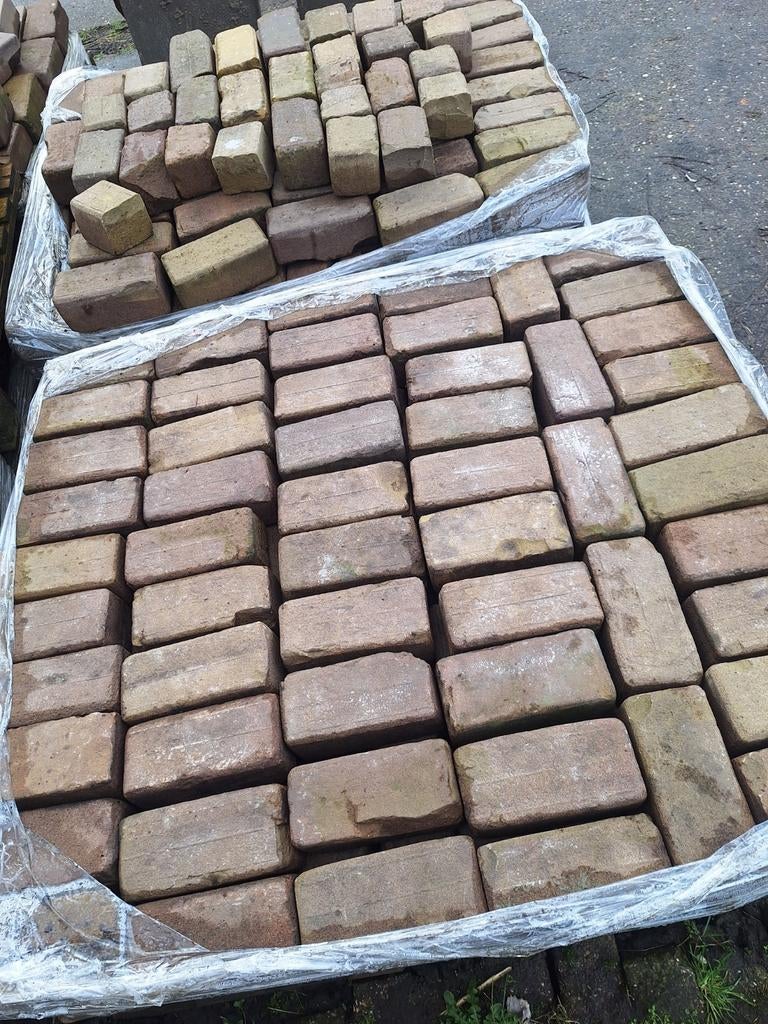 TE KOOP 11 M2 GEBAKKEN KLINKERS 10-DUIMERS, Ophalen, Gebruikt, Keramiek, Klinkers