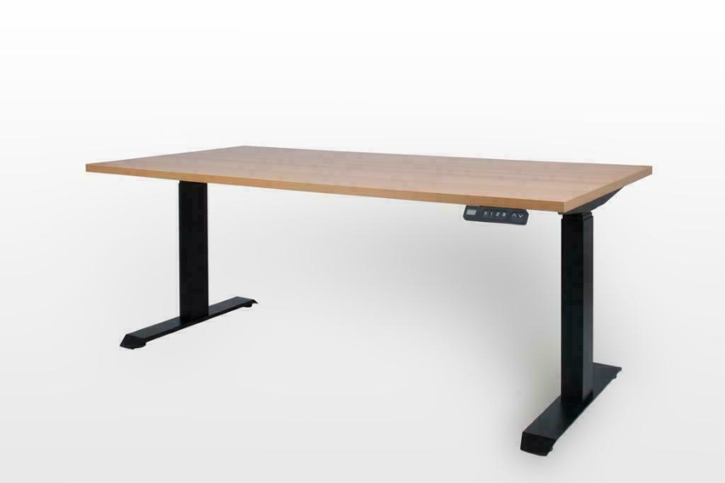 RM2 zit/sta Elektrische bureaus 180x80cm zwart memory NIEUW!, Ophalen of Verzenden, In hoogte verstelbaar, Nieuw, Stabureau