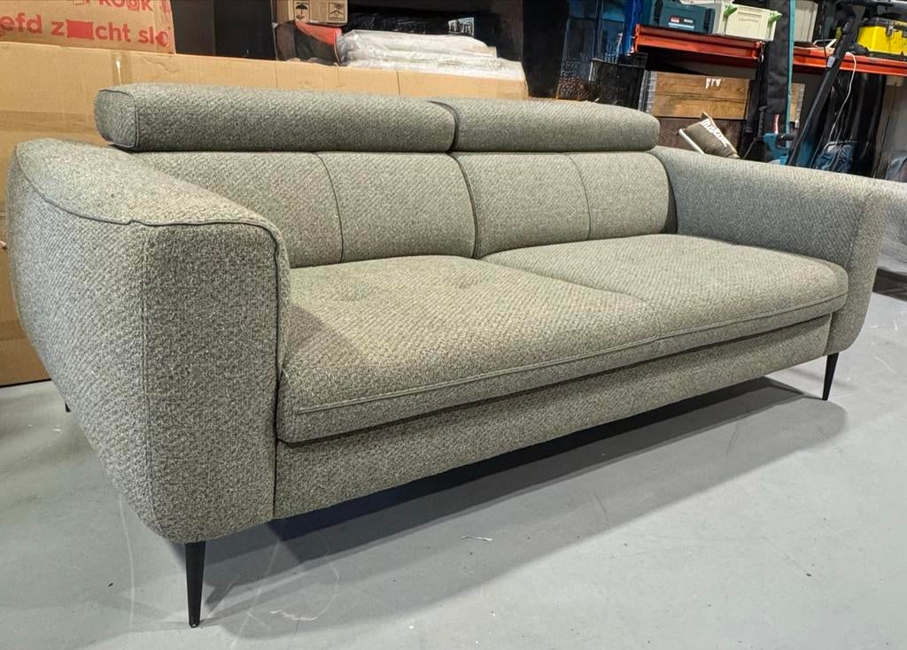 Groene tweepersoonsbank, Ophalen, Gebruikt, Tweepersoons, 75 tot 100 cm