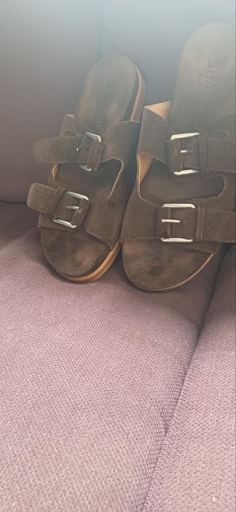 SHABBIES Amsterdam stevige bruine slippers maat 40, Ophalen of Verzenden, Zo goed als nieuw
