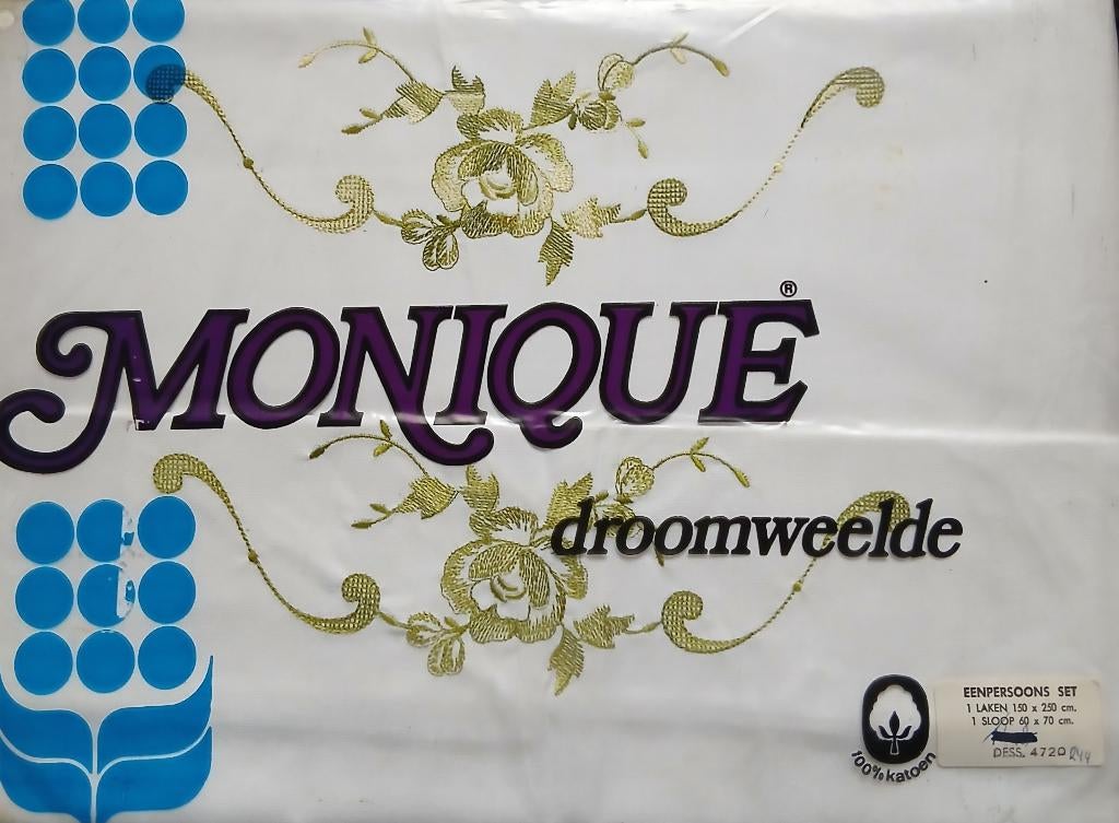 Vintage lakenset 1 persoons, Eenpersoons, Wit, Overige typen, Nieuw