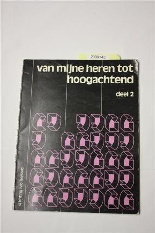 Van mijne heren tot hoogachtend 2 €.2,50 St. ivio Lelystad, Ophalen of Verzenden, Nieuw, VMBO, Nederlands