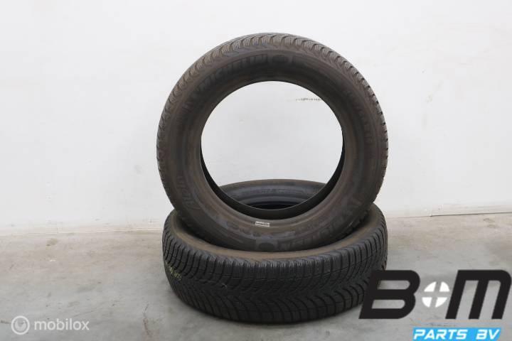 2 x 2056016 92H Michelin Alpin A4 met 5mm 205 60 16, Auto-onderdelen, Banden en Velgen, Gebruikt, Band(en)