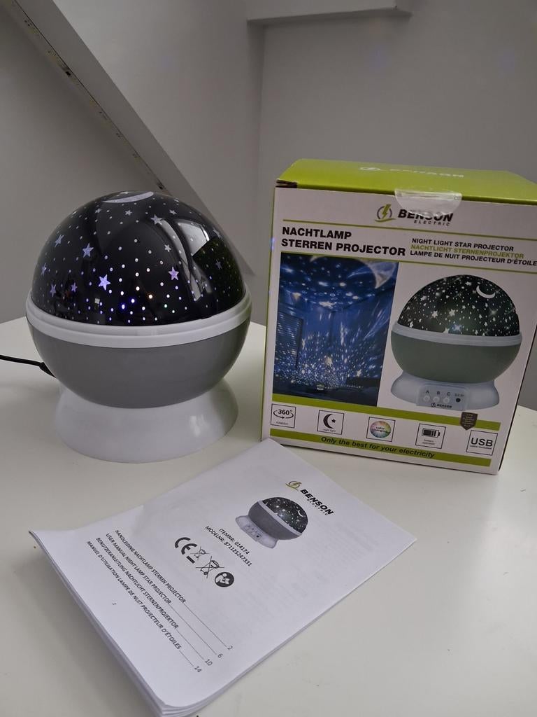 Benson Nachtlamp Sterrenprojector - voor kinderkamer, Ophalen, Nieuw, Minder dan 50 cm