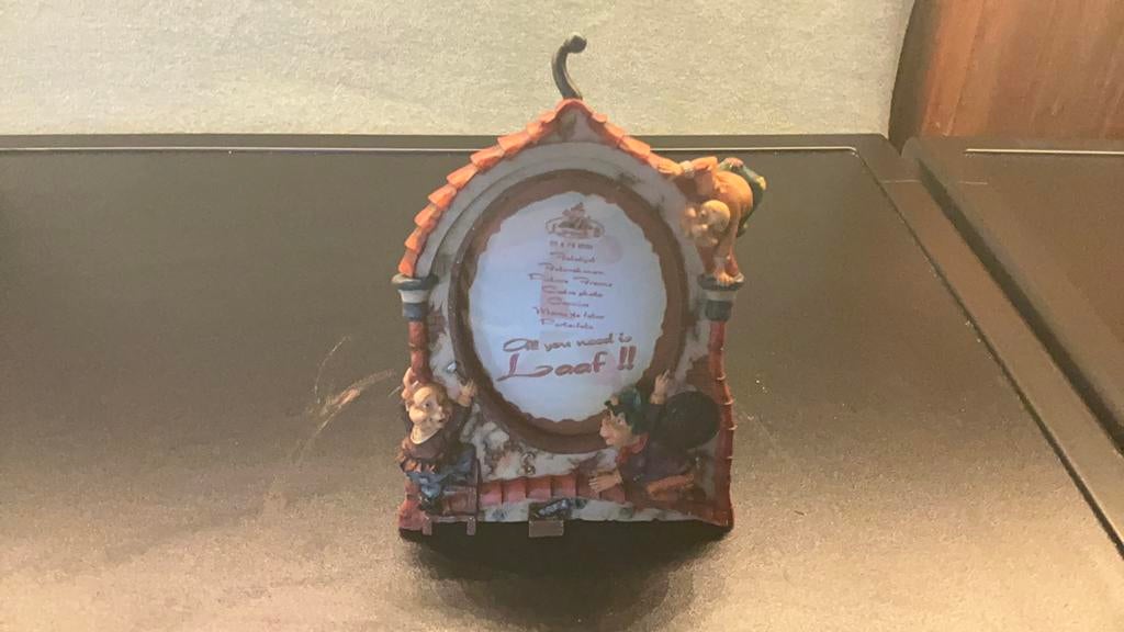 Laaf fotolijstje, Verzamelen, Beelden en Beeldjes, Ophalen of Verzenden, Zo goed als nieuw, Laaf