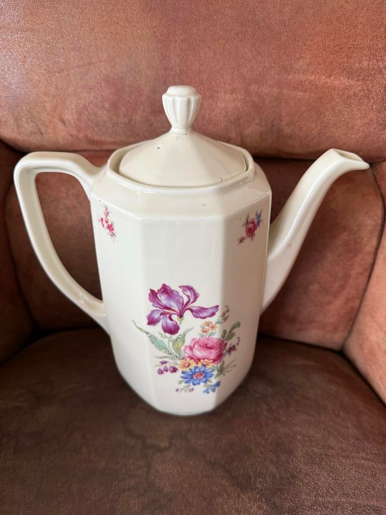 Vintage Mosa Maastricht Koffiepot met Bloemenprint, Antiek en Kunst, Antiek | Keramiek en Aardewerk, Ophalen