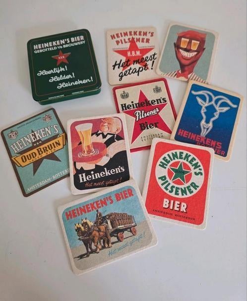 Heineken bierviltjes (vintage), Ophalen of Verzenden, Zo goed als nieuw, Viltje(s), Heineken
