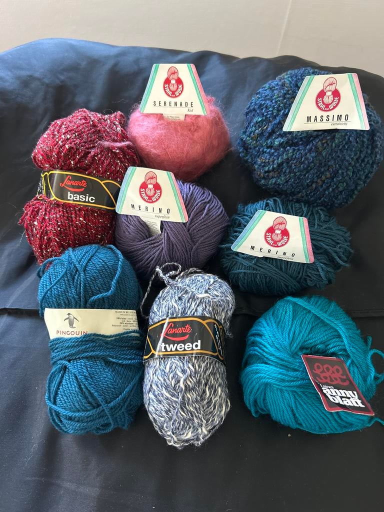 Verschillende bollen wol en garen, Ophalen of Verzenden, Gebruikt, Breien of Haken, Wol of Garen