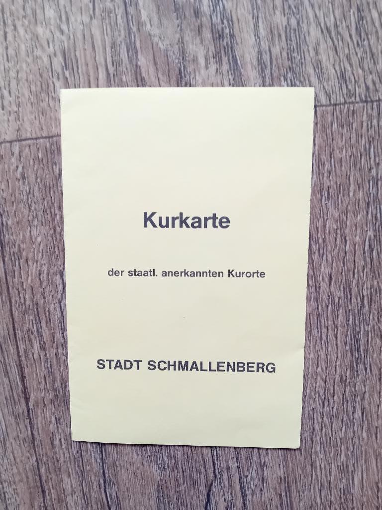 Kurkarte - Schmallenberg, Ophalen of Verzenden, Zo goed als nieuw