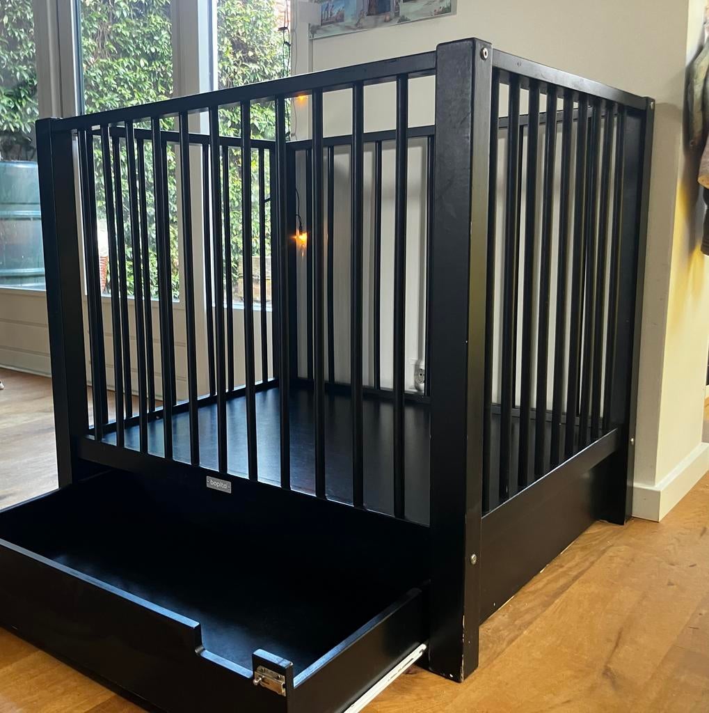 Bopita box zwart met la, Kinderen en Baby's, Boxen, Ophalen, Gebruikt, Lade