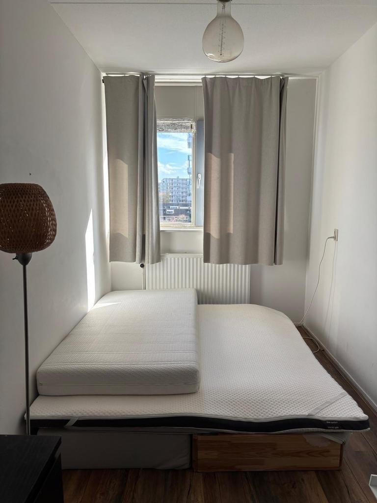 2x IKEA ESPEVÄR Slatted Bed Bases with Mattress, Ophalen of Verzenden, Tweepersoons, Hout, 140 cm