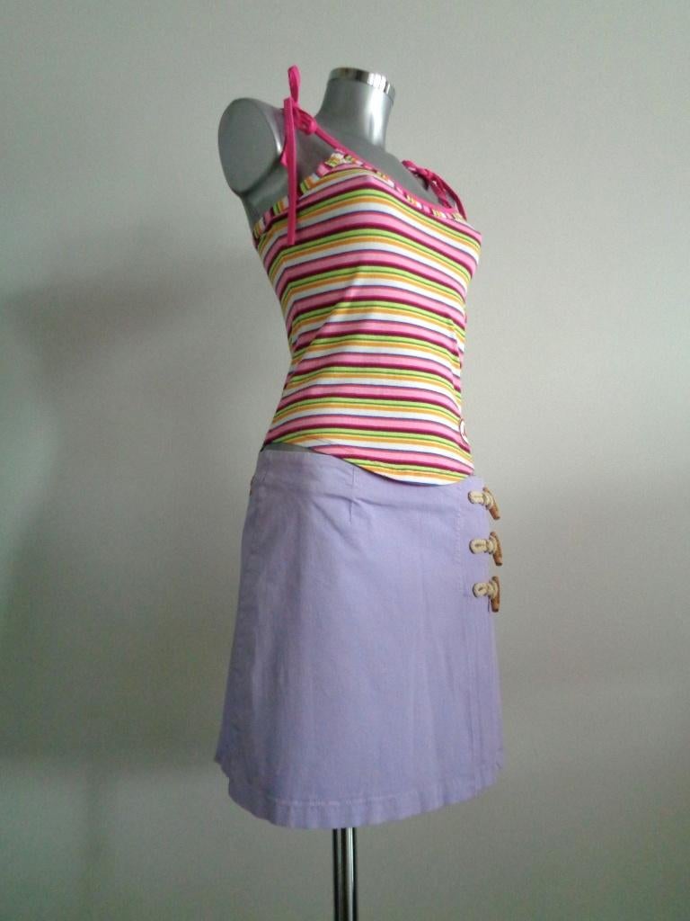 Moschino designer overslag rok, IT46, NL medium, NIEUW, Maat 38/40 (M), Paars, Nieuw, Boven de knie