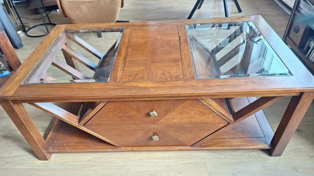 Kersenhouten  salontafel, Ophalen, 100 tot 150 cm, 50 tot 100 cm, Zo goed als nieuw