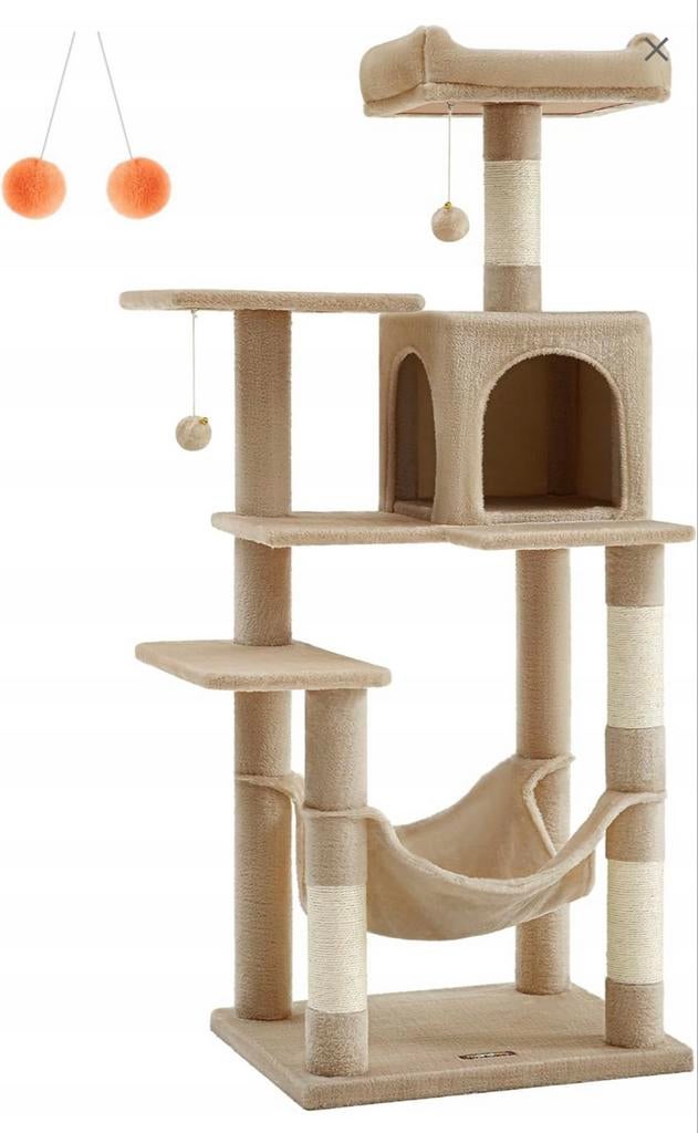 Lage krabpaal, lary, krabpaal, toren Feandrea 101 - 160 cm, Dieren en Toebehoren, Katten-accessoires, Ophalen of Verzenden, Nieuw