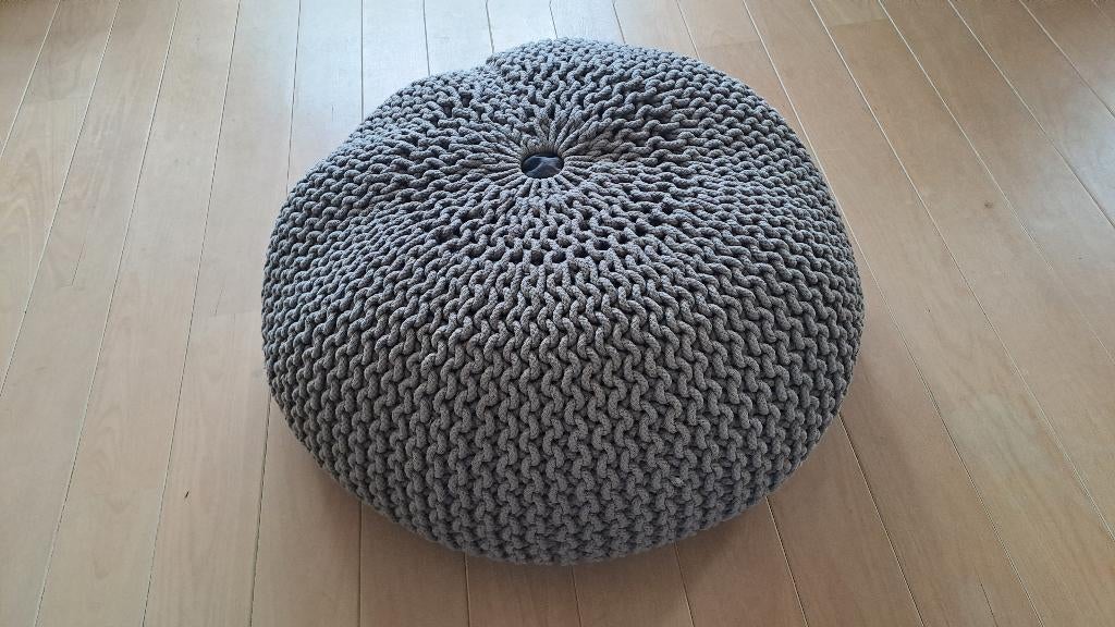 Poef, Huis en Inrichting, Banken | Voetenbanken en Poefen, Ophalen, Rond, 75 tot 100 cm, Zo goed als nieuw