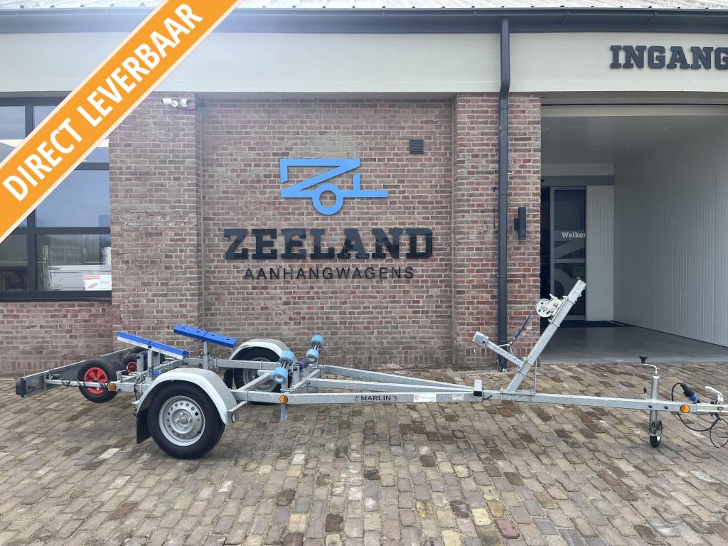 Marlin enkelas boottrailer ongeremd 500kg 4 meter, compleet, Watersport en Boten, Boottrailers, Gebruikt
