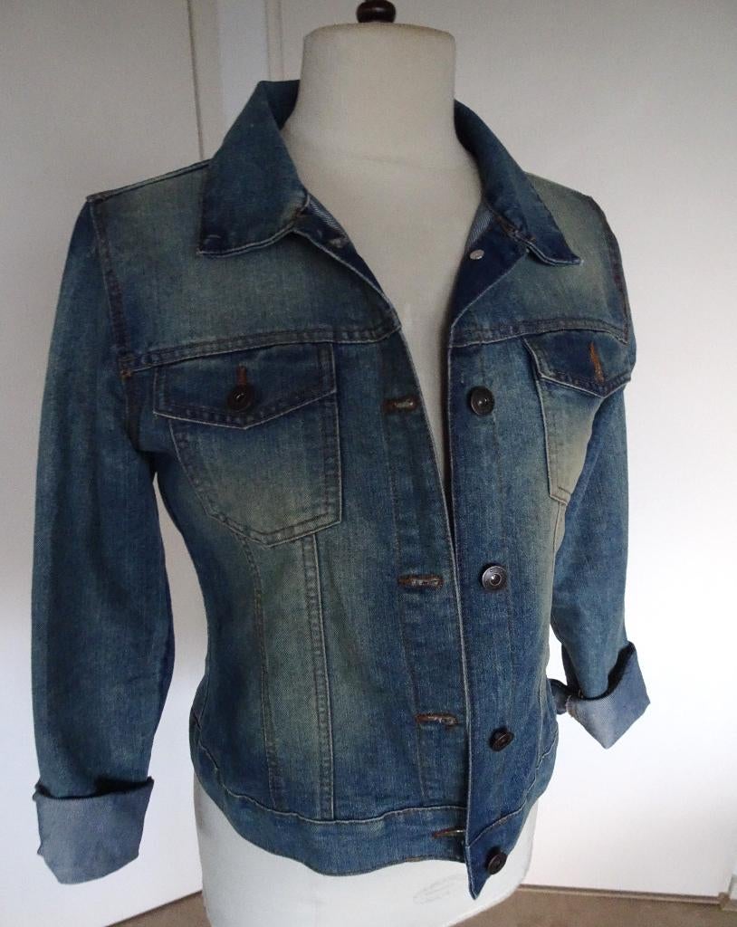 SPIJKERJASJE VAN ESPRIT MAAT 38, Maat 38/40 (M), Blauw, Ophalen of Verzenden, Zo goed als nieuw