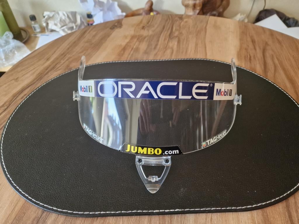 Max Verstappen.  Helm 1:1 clear vizier 2022. Schuberth., Ophalen of Verzenden, Zo goed als nieuw, Formule 1