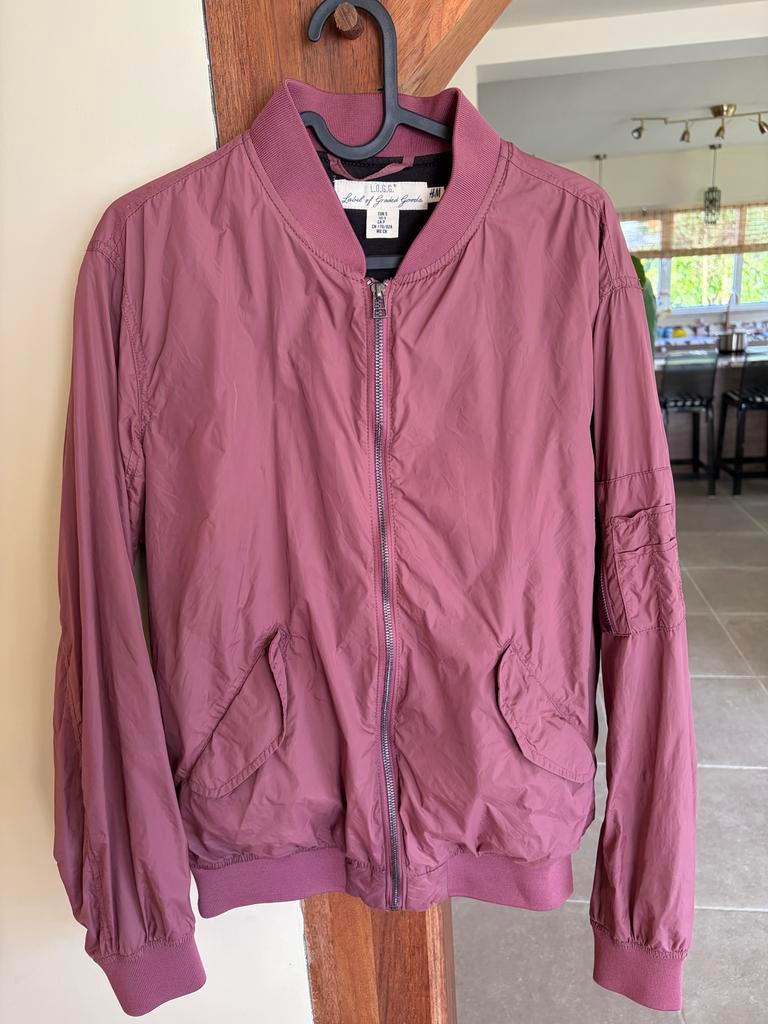 H&M L.O.G.G. Bomberjack Maat S - Bordeauxrood, Ophalen of Verzenden, Zo goed als nieuw, Maat 36 (S), Rood