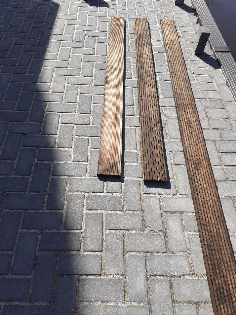 Vlonderplanken, Tuin en Terras, Terrasdelen en Vlonders, Ophalen, Gebruikt, Hout