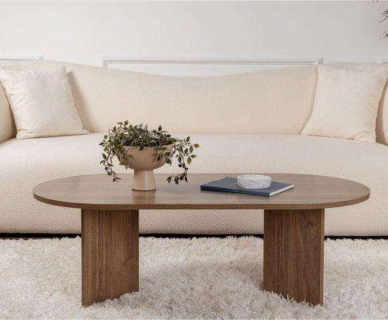 IRIS walnoten ovale salontafel 60Bx119Lx40H cm, Overige materialen, 100 tot 150 cm, Skye Decor, Klassiek
