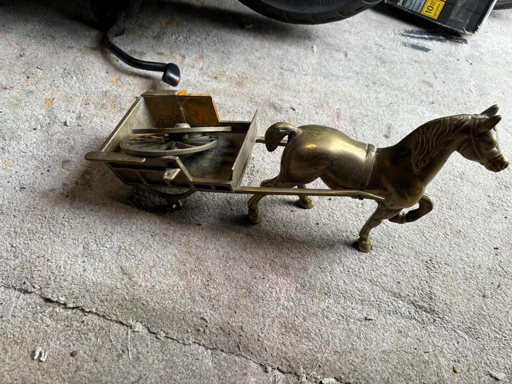 Paard met hooiwagen, Antiek en Kunst, Ophalen of Verzenden