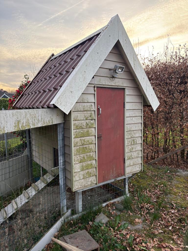 Gratis kippenhok met ren. Zelf afbreken en afhalen., Dieren en Toebehoren, Vogels | Hokken en Kooien, Ophalen, Gebruikt, Aluminium