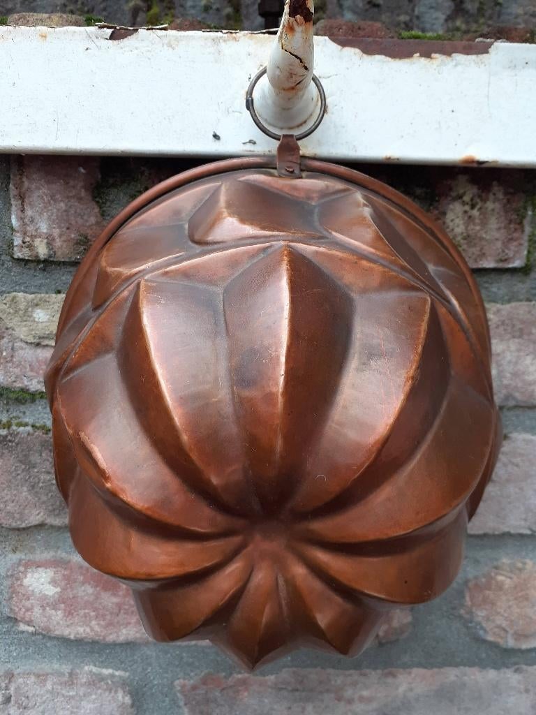 (10) Vintage koperen tulband cake bakvorm puddingvorm, Antiek en Kunst, Antiek | Keukenbenodigdheden, Ophalen of Verzenden