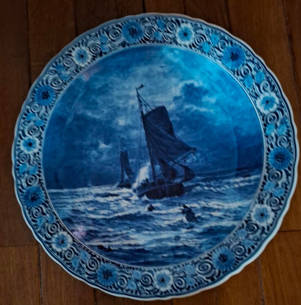 Groot wandbord, Porceleyne fles Delft, Antiek en Kunst, Ophalen of Verzenden