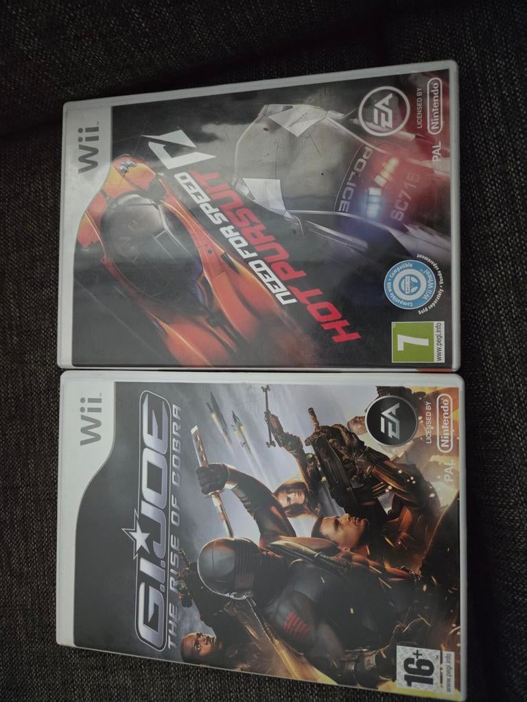 Wii Games: Need for Speed Hot Pursuit & G.I. Joe, Gebruikt, 1 speler, Racen en Vliegen, Ophalen of Verzenden