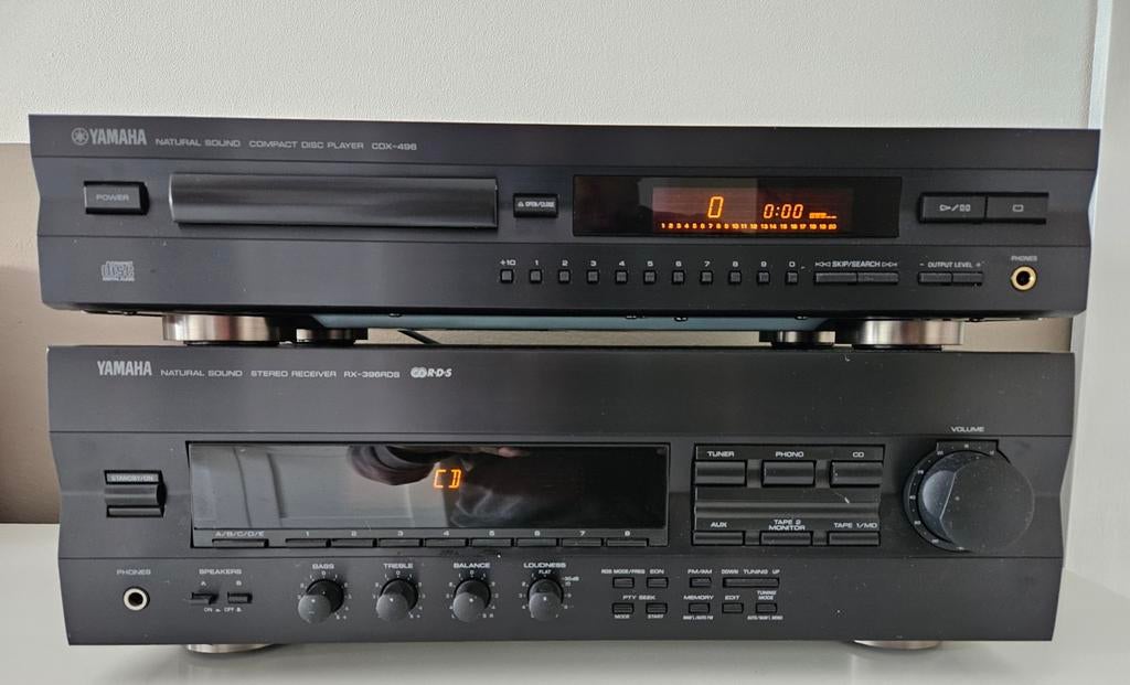 Yamaha RX-396RDS Receiver & CDX-496 CD Speler Set, Gebruikt, Losse componenten, Tuner of Radio, Ophalen