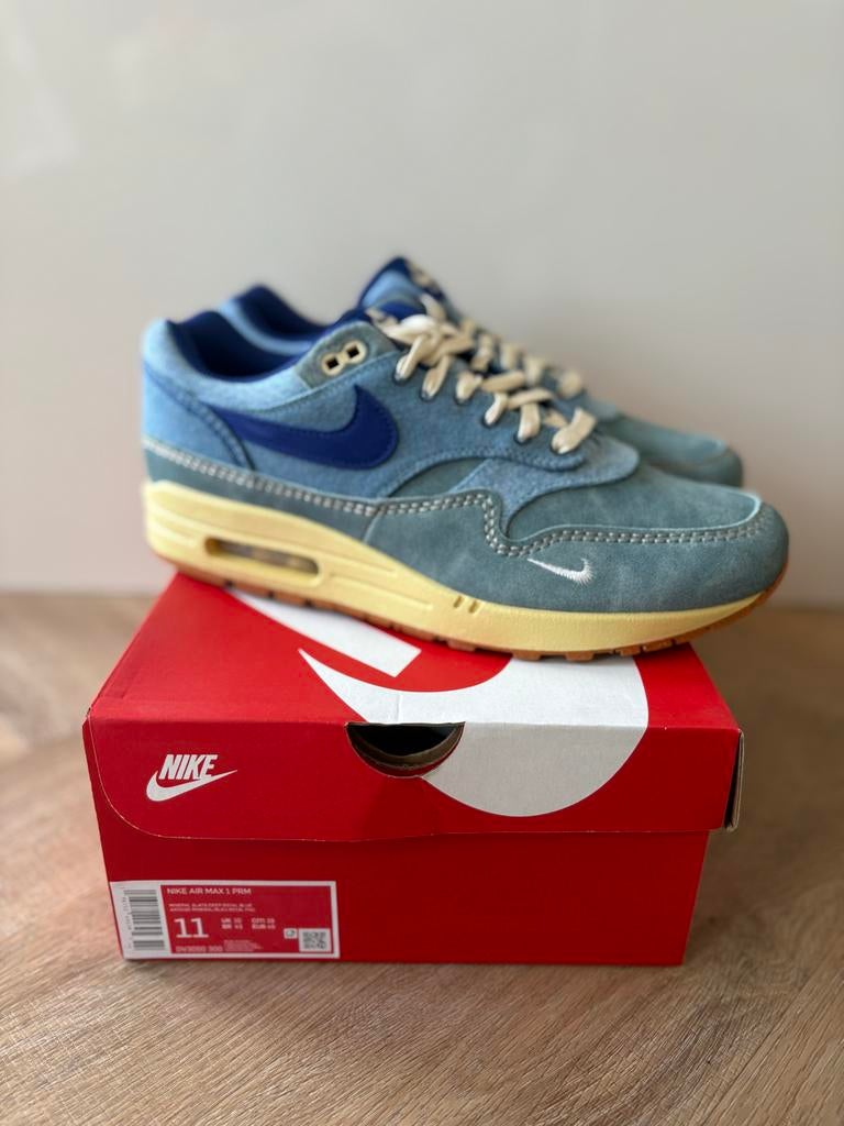 Nike Air Max 1 Denim Sneakers - Nieuw in doos - Maat 45, Kleding | Heren, Schoenen, Nieuw, Sneakers of Gympen, Blauw, Ophalen of Verzenden